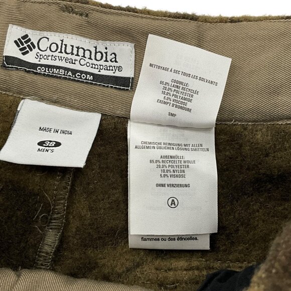 Columbia Gallatin Range Monarch Pass Camo Pants Wool Blend Outfitter Size 38 Men - Picture 10 of 11